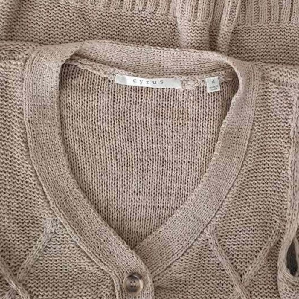 Cyrus Y2K Preppy Diamond Pattern Button Front Sweater Vest M NWOT Minimalist - Picture 4 of 8